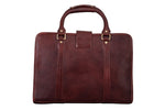BRAND LEATHER Genuine Leather Laptop Bag for Men - Office Bag, Brown - Fits Up to 14/15.6/16 Inch Laptop/MacBook - Laptop Messenger Bag/Side Shoulder Bag with Adjustable Strap - 1 Year Warranty