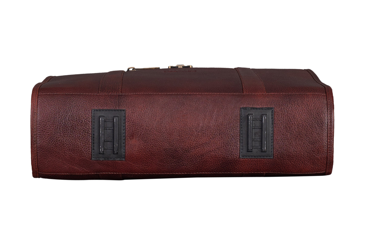 BRAND LEATHER Genuine Leather Laptop Bag for Men - Office Bag, Brown - Fits Up to 14/15.6/16 Inch Laptop/MacBook - Laptop Messenger Bag/Side Shoulder Bag with Adjustable Strap - 1 Year Warranty