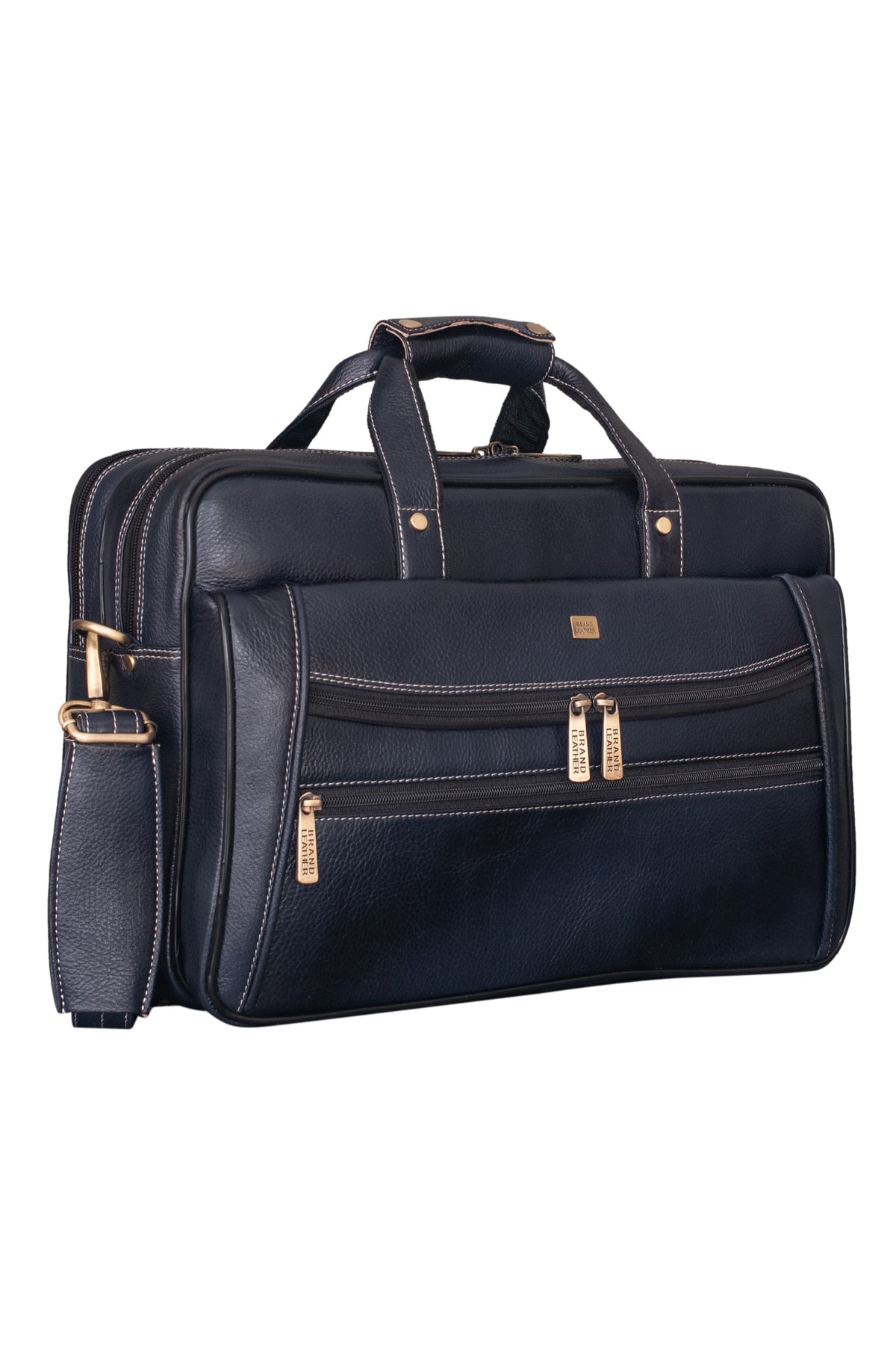 Genuine Leather Laptop Bag for Men - Office Bag, Brown - Fits Up to 16-inch Laptop/MacBook - Shoulder Bag/Hand Bag