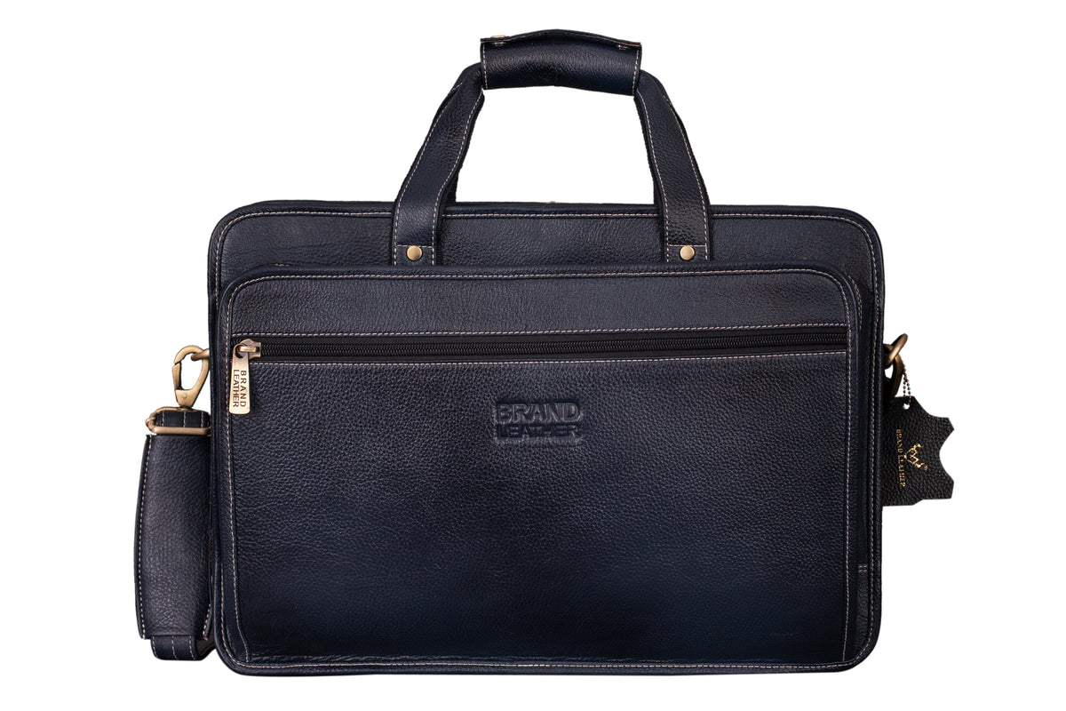 Genuine Leather 16 Inch Full Expandable Laptop Messenger Bag