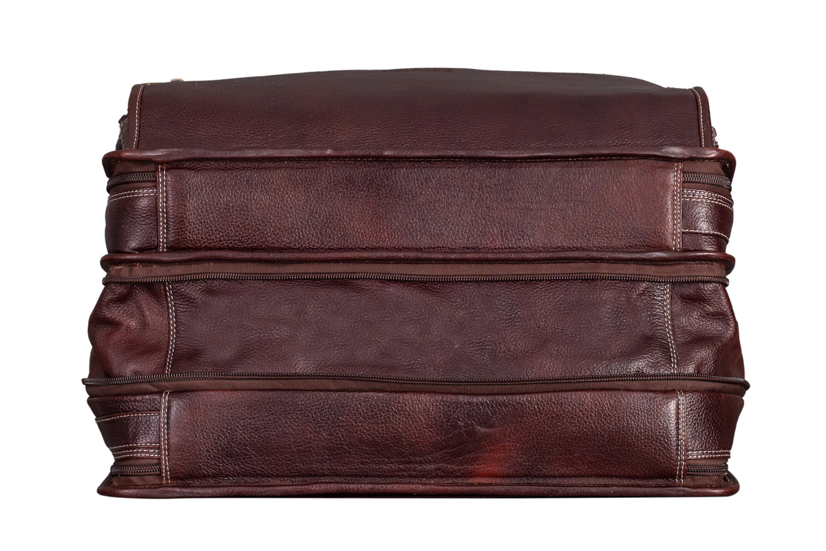Genuine Leather 16 Inch Full Expandable Laptop Messenger Bag
