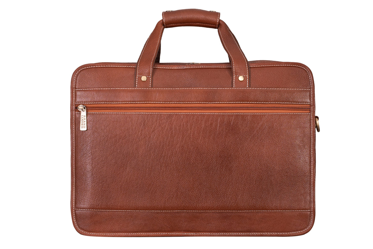 Genuine Leather 16 Inch Full Expandable Laptop Messenger Bag