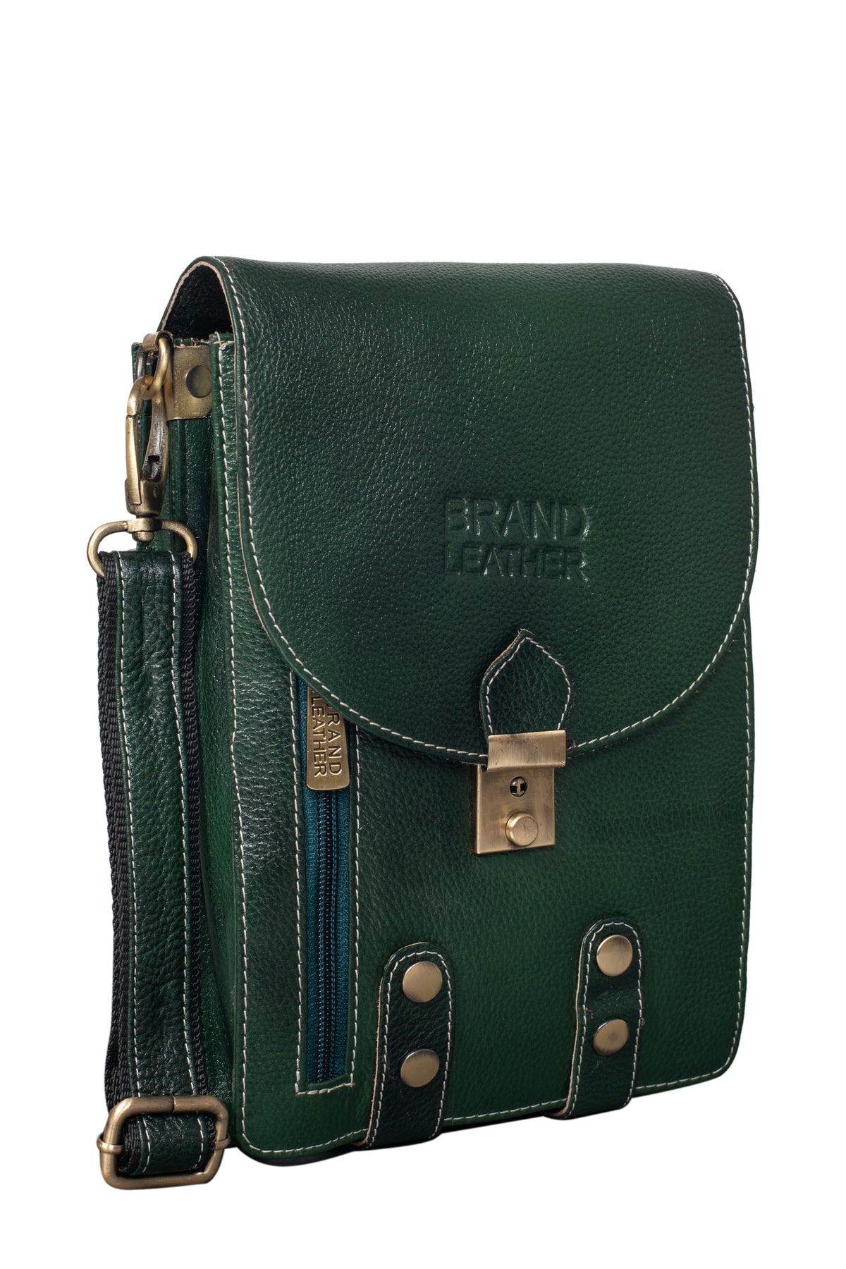 BRAND LEATHER Casual|Business|Travel use Genuine Leather Cross Body Sling Bag with Multi Pockets