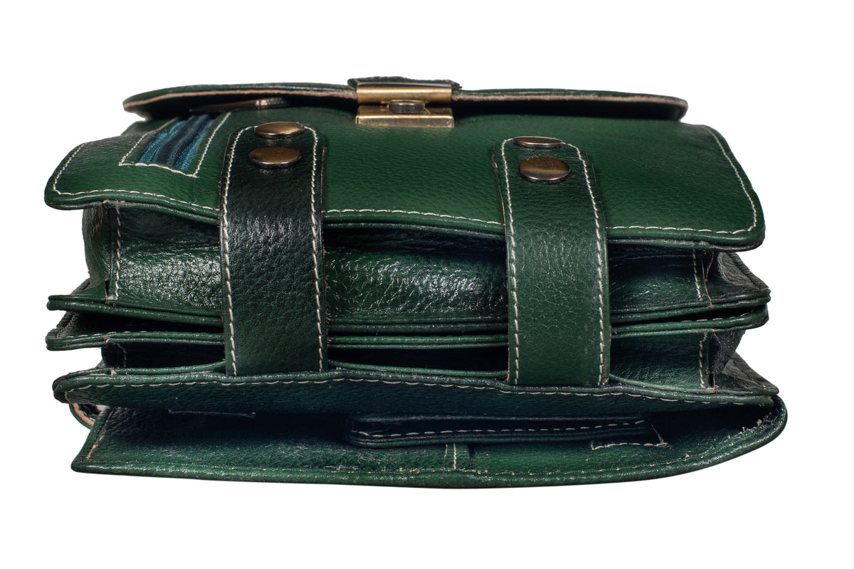 BRAND LEATHER Casual|Business|Travel use Genuine Leather Cross Body Sling Bag with Multi Pockets