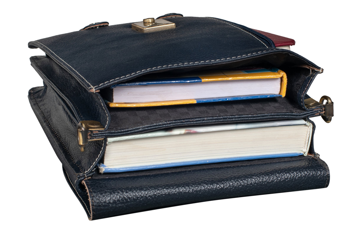 BRAND LEATHER Casual|Business|Travel use Genuine Leather Cross Body Sling Bag with Multi Pockets