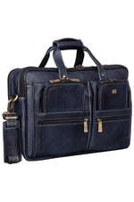 Genuine Leather Laptop Bag for Men - Office Bag, Brown - Fits Up to 16-inch Laptop/MacBook - Shoulder Bag/Hand Bag