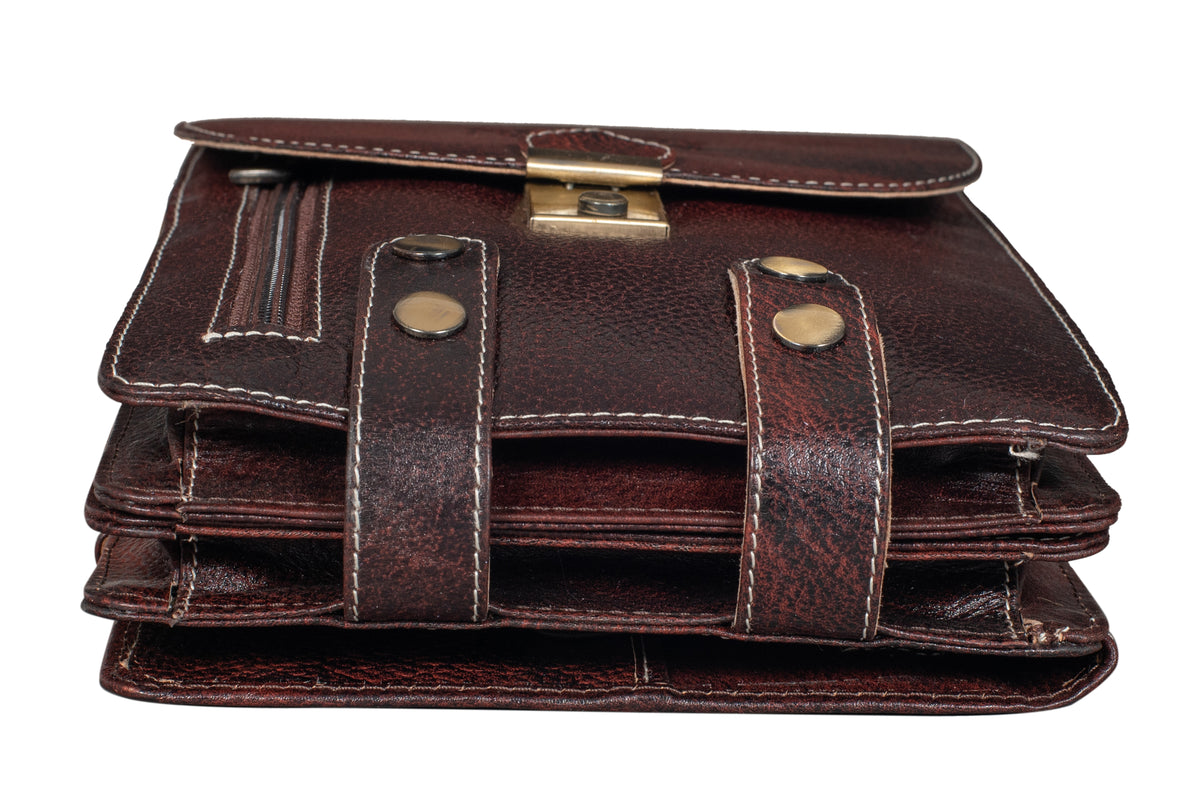 BRAND LEATHER Casual|Business|Travel use Genuine Leather Cross Body Sling Bag with Multi Pockets