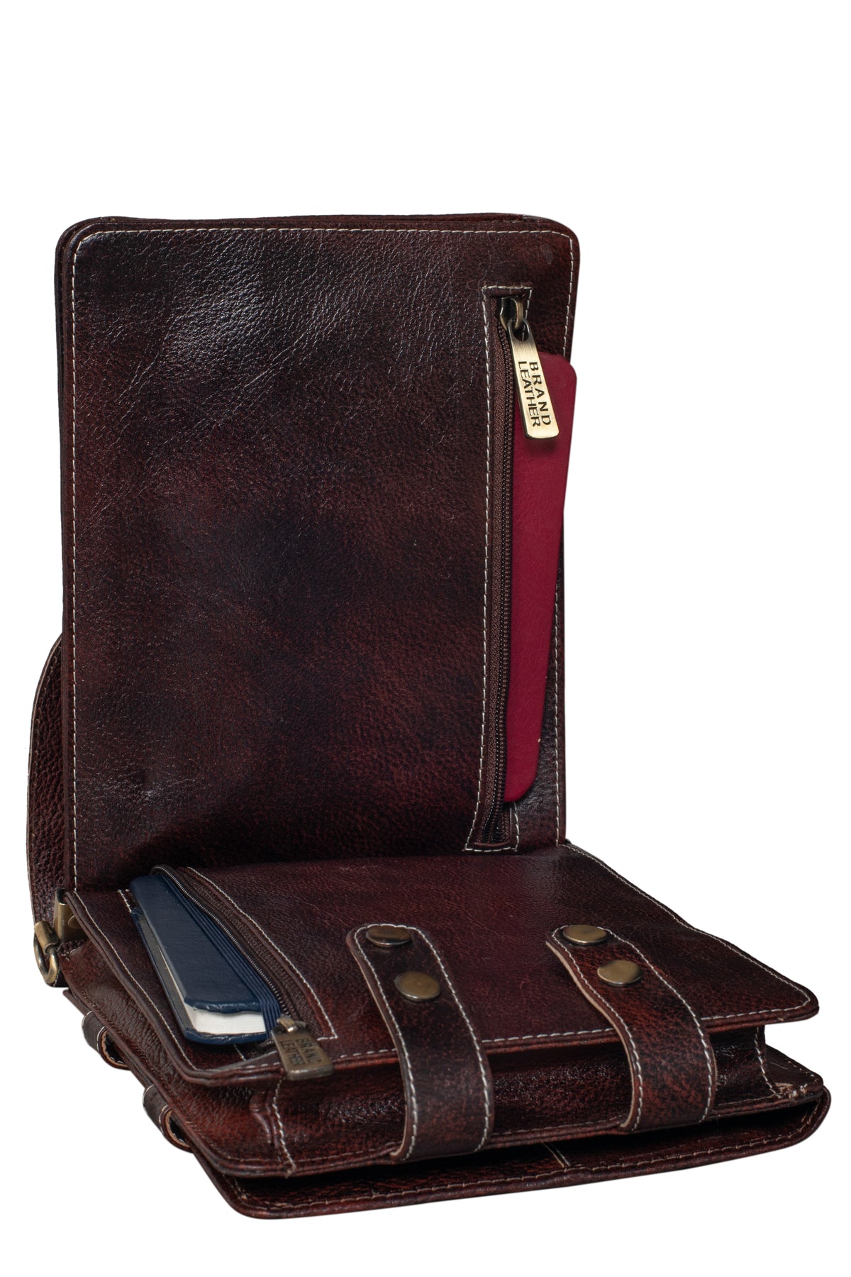 BRAND LEATHER Casual|Business|Travel use Genuine Leather Cross Body Sling Bag with Multi Pockets