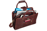 BRAND LEATHER Genuine Leather Laptop Bag for Men - Office Bag, Brown - Fits Up to 14/15.6/16 Inch Laptop/MacBook - Laptop Messenger Bag/Side Shoulder Bag with Adjustable Strap - 1 Year Warranty