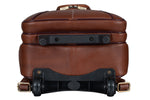 BRAND LEATHER Rolling Backpack Wheeled Laptop Backpack for Travel, Carryon Trolley Luggage Suitcase Compact Business Bag Student Laptop Bag for Men Women fit 16 Inch Notebook