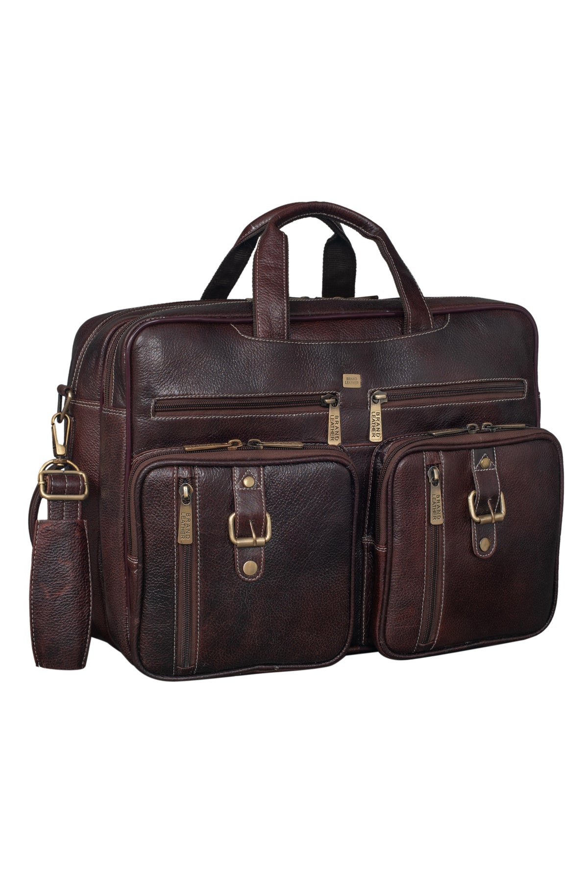 Genuine Leather Convertible Backpack 16" Laptop Messenger Bag Multi-Functional Business Briefcase for Men