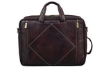 Genuine Leather Convertible Backpack 16" Laptop Messenger Bag Multi-Functional Business Briefcase for Men