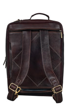 Genuine Leather Convertible Backpack 16" Laptop Messenger Bag Multi-Functional Business Briefcase for Men