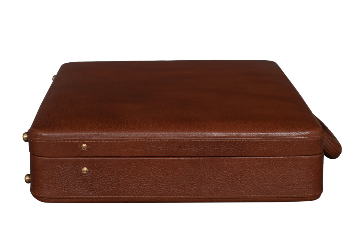 BRAND LEATHER Genuine Leather 20 L, 25 L Briefcase For Men Use For Office|Business|Travel