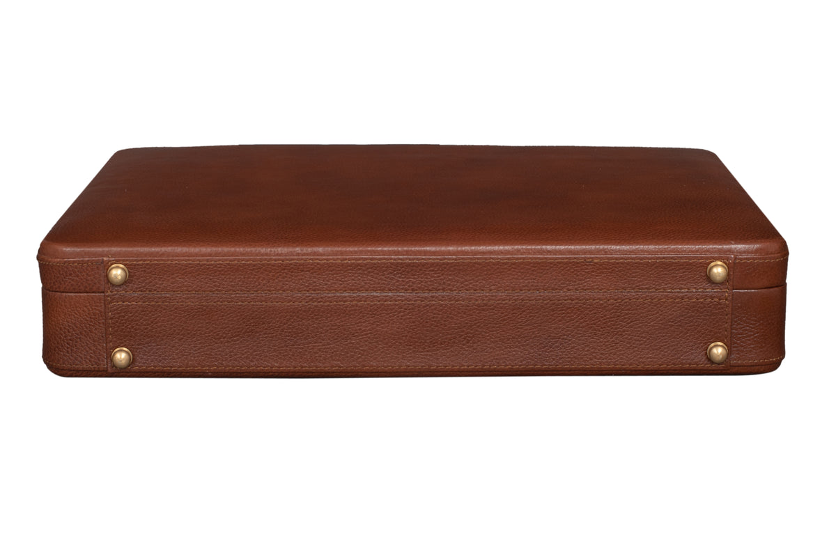 BRAND LEATHER Genuine Leather 20 L, 25 L Briefcase For Men Use For Office|Business|Travel