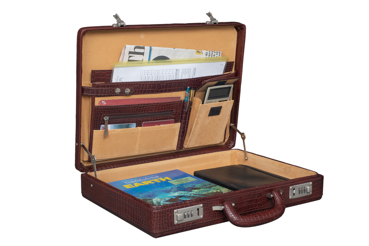 BRAND LEATHER Genuine Leather 20 L, 25 L Briefcase For Men Use For Office|Business|Travel