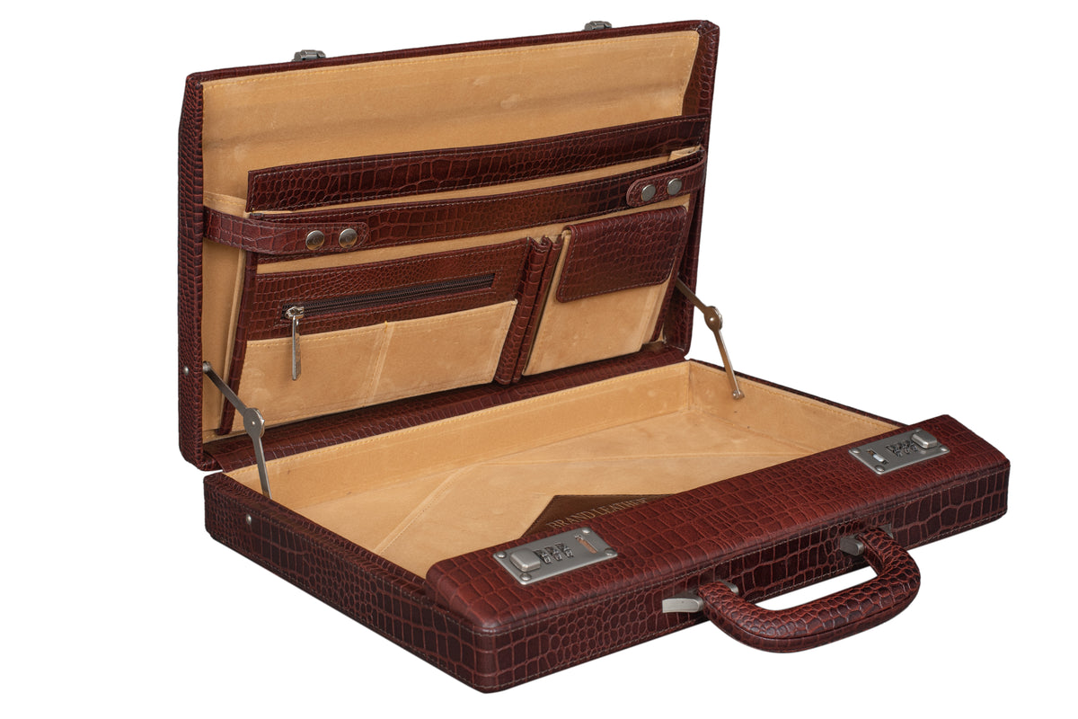 BRAND LEATHER Genuine Leather 20 L Briefcase For Men Use For Office|Business|Travel