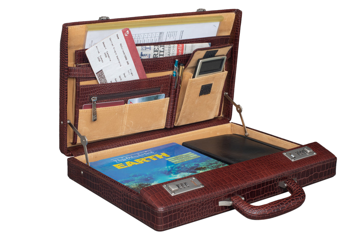 BRAND LEATHER Genuine Leather 20 L Briefcase For Men Use For Office|Business|Travel