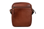 BRAND LEATHER Bombay Brown Leather Cross Body Sling Bag For Unisex