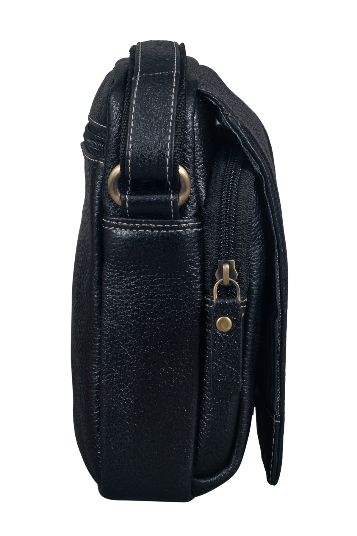 BRAND LEATHER Bombay Brown Leather Cross Body Sling Bag For Unisex