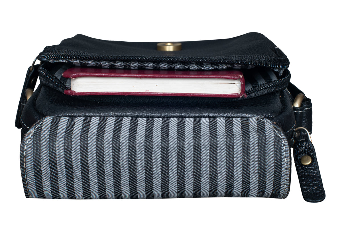 BRAND LEATHER Bombay Brown Leather Cross Body Sling Bag For Unisex