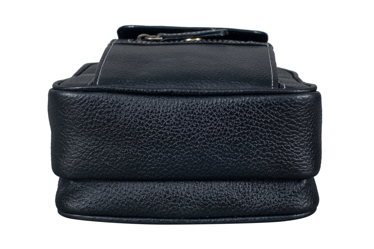 BRAND LEATHER Bombay Brown Leather Cross Body Sling Bag For Unisex