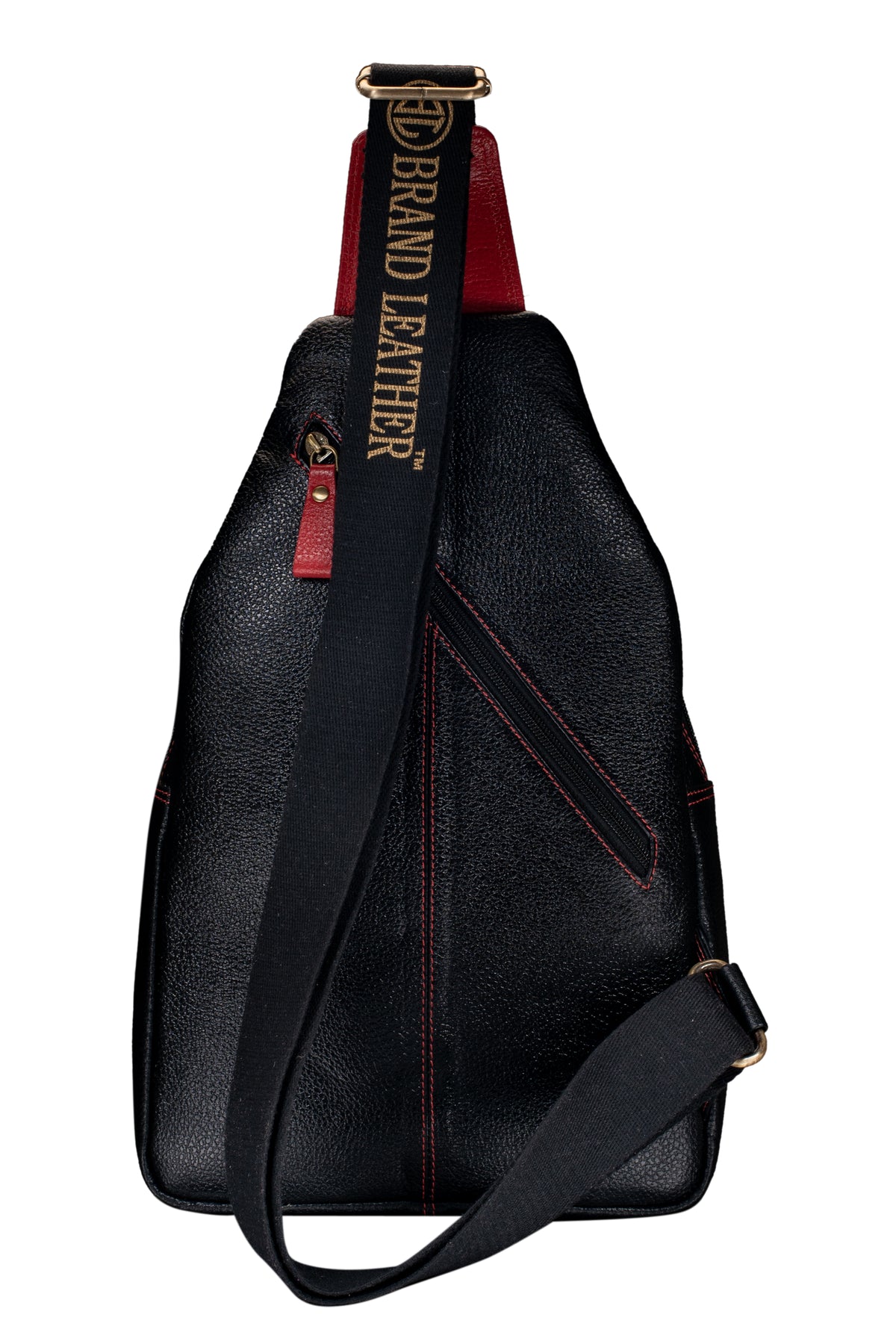 BRAND LEATHER Men's Genuine Leather Sling Chest Bag Casual Shoulder Daypack's