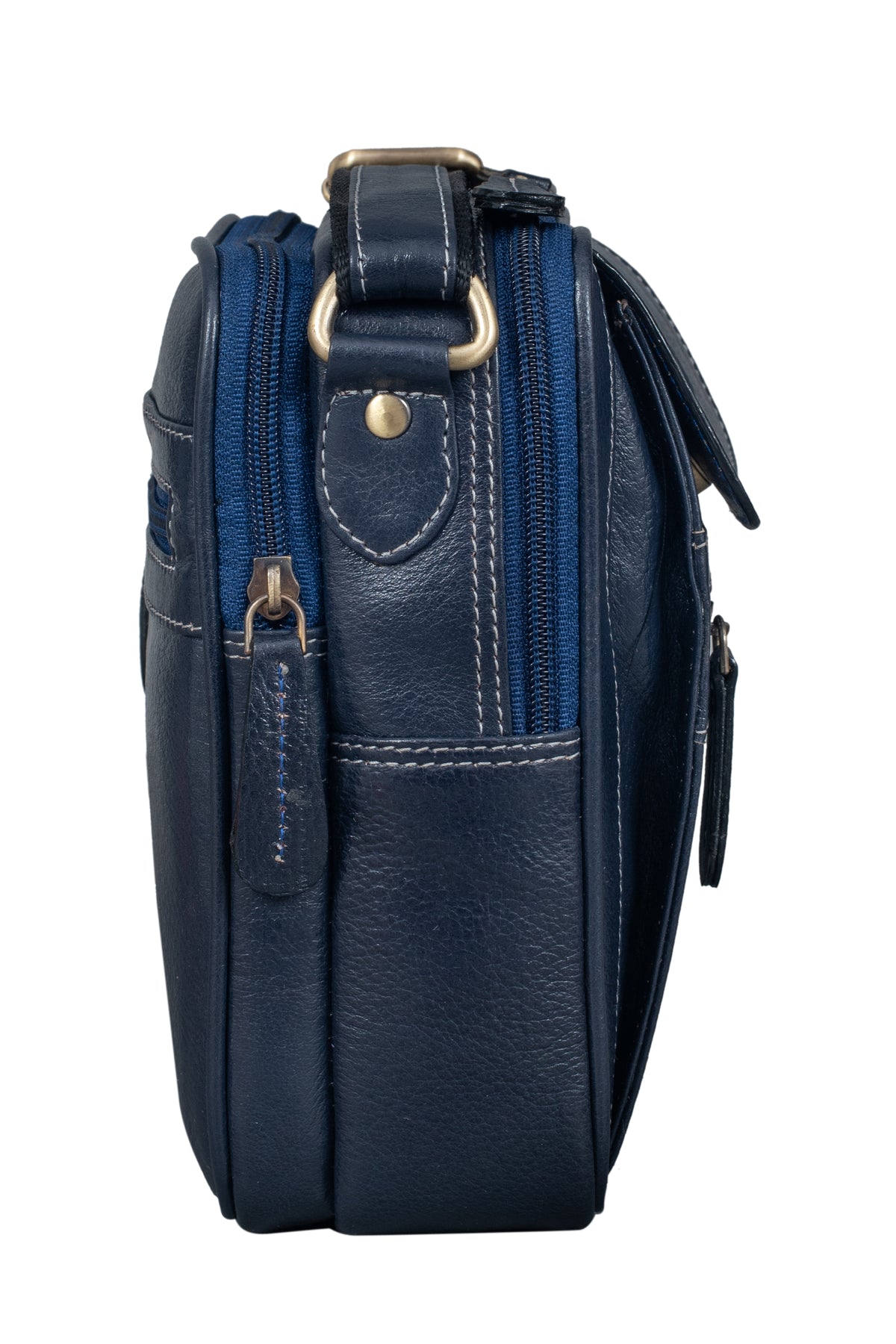 BRAND LEATHER Bombay Brown Leather Cross Body Sling Bag For Unisex