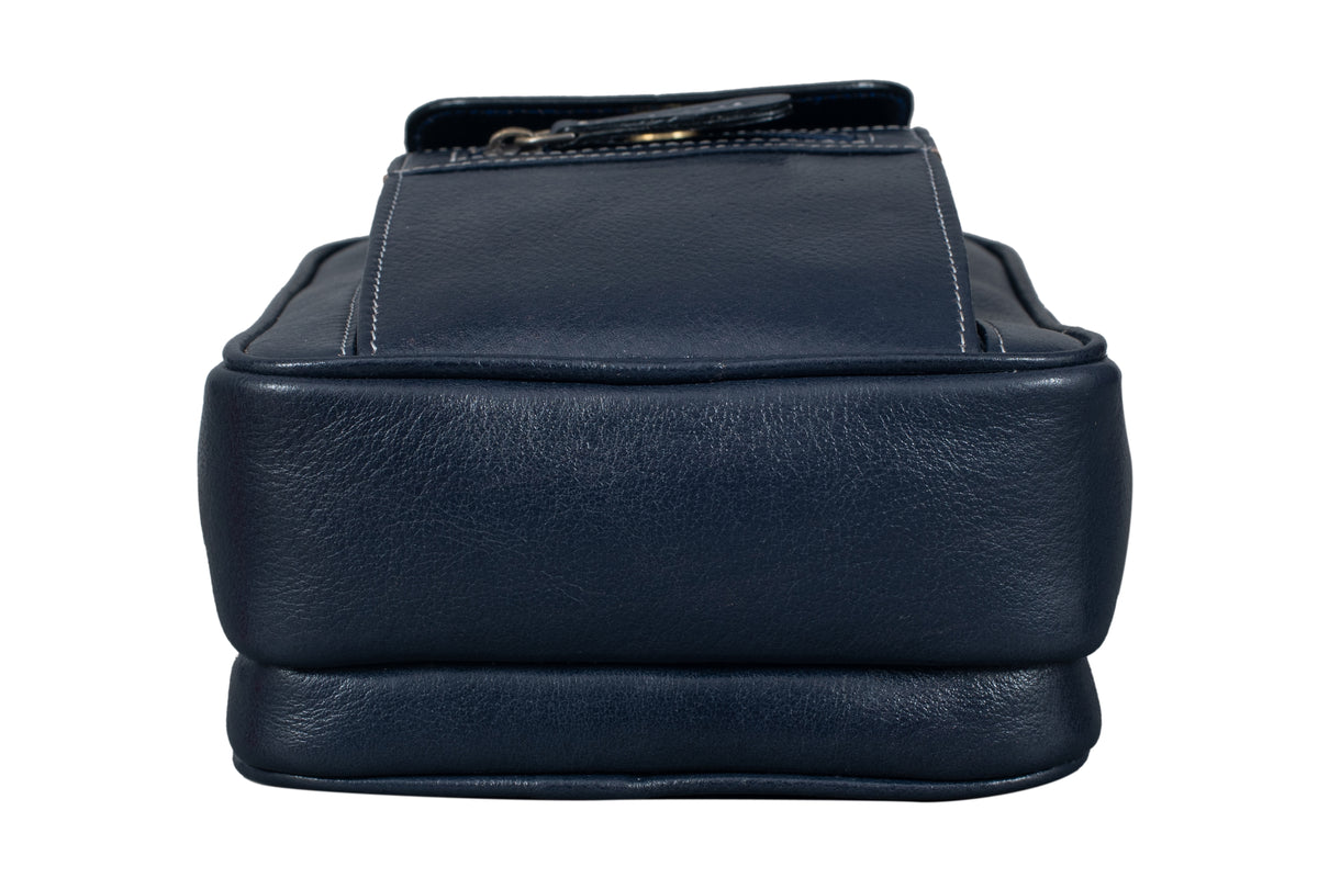 BRAND LEATHER Bombay Brown Leather Cross Body Sling Bag For Unisex