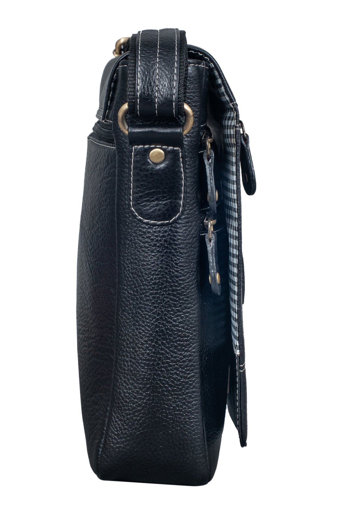 BRAND LEATHER Genuine Leather Sling Bag for Men - Crossbody One Side Bag with Multiple Pockets, Adjustable Shoulder Straps - Messenger Bag Ideal for Travel and Office Use, 1-Year Warranty