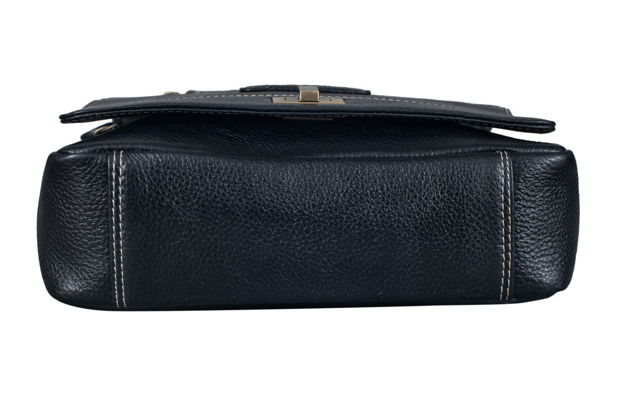 BRAND LEATHER Genuine Leather Sling Bag for Men - Crossbody One Side Bag with Multiple Pockets, Adjustable Shoulder Straps - Messenger Bag Ideal for Travel and Office Use, 1-Year Warranty