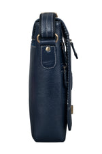 BRAND LEATHER Genuine Leather Sling Bag for Men - Crossbody One Side Bag with Multiple Pockets, Adjustable Shoulder Straps - Messenger Bag Ideal for Travel and Office Use, 1-Year Warranty