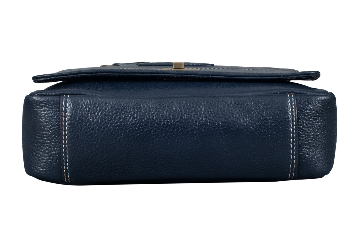 BRAND LEATHER Genuine Leather Sling Bag for Men - Crossbody One Side Bag with Multiple Pockets, Adjustable Shoulder Straps - Messenger Bag Ideal for Travel and Office Use, 1-Year Warranty