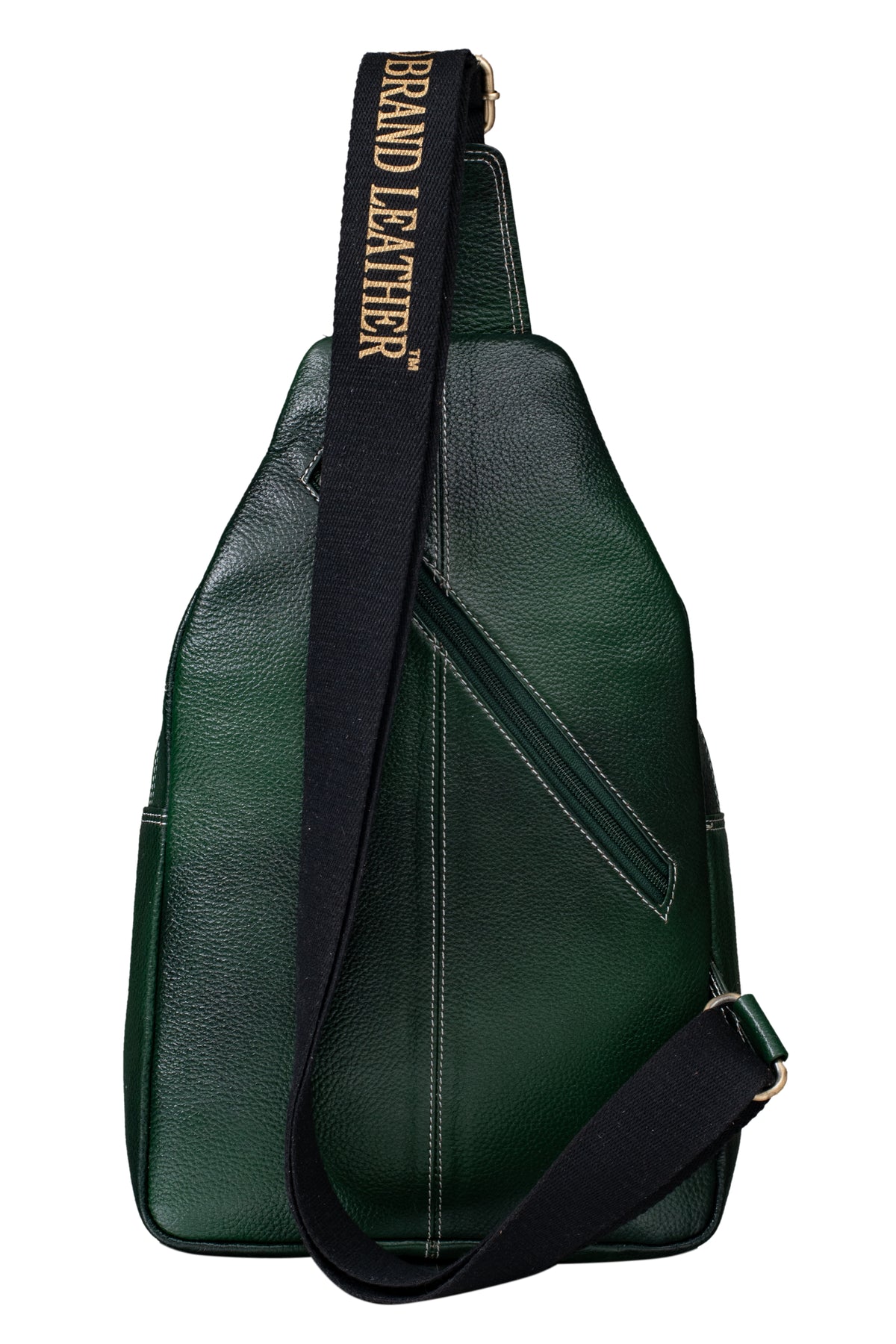 BRAND LEATHER Men's Genuine Leather Sling Chest Bag Casual Shoulder Daypack's