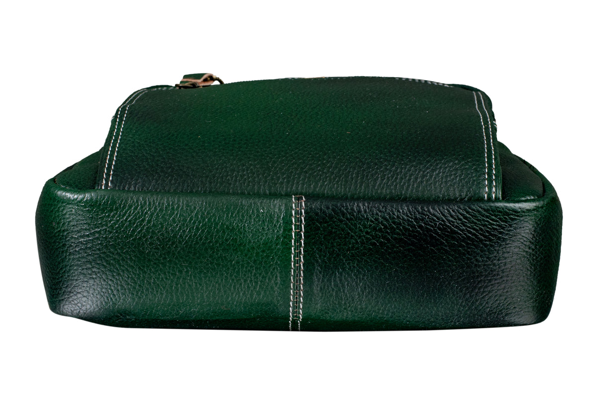 BRAND LEATHER Men's Genuine Leather Sling Chest Bag Casual Shoulder Daypack's