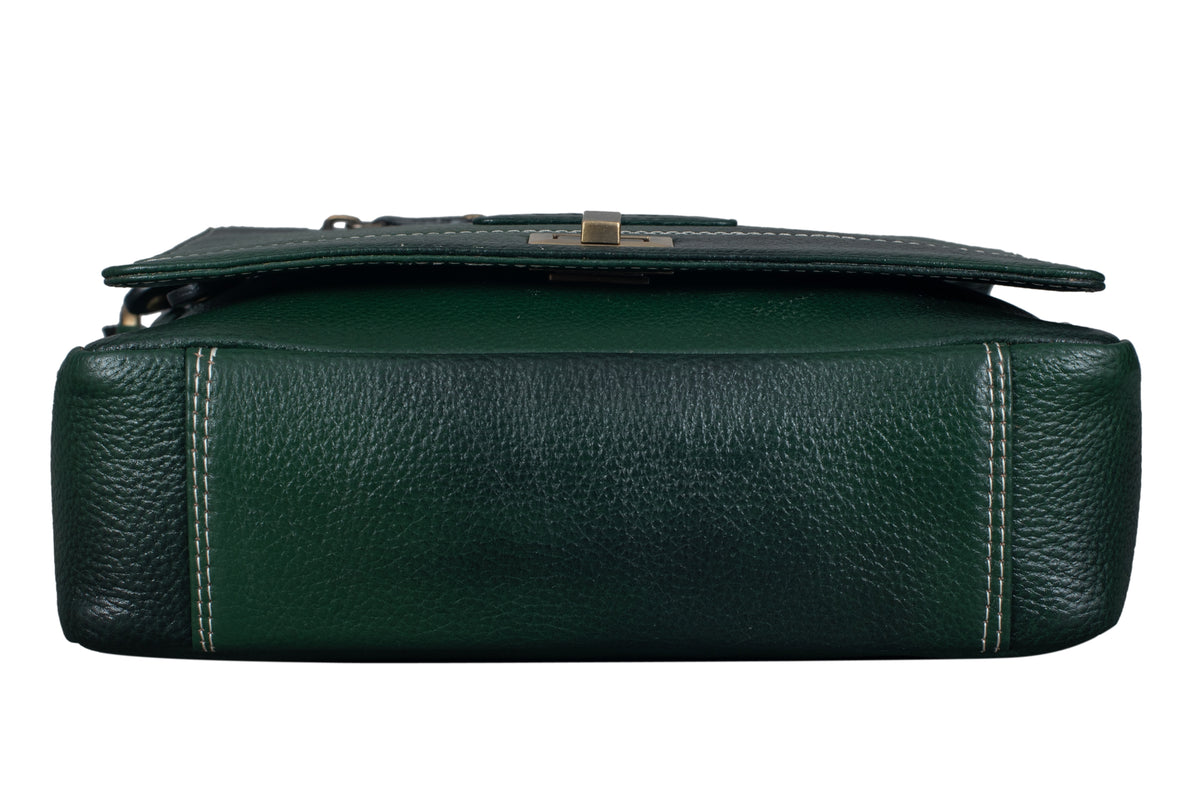 BRAND LEATHER Genuine Leather Sling Bag for Men - Crossbody One Side Bag with Multiple Pockets, Adjustable Shoulder Straps - Messenger Bag Ideal for Travel and Office Use, 1-Year Warranty