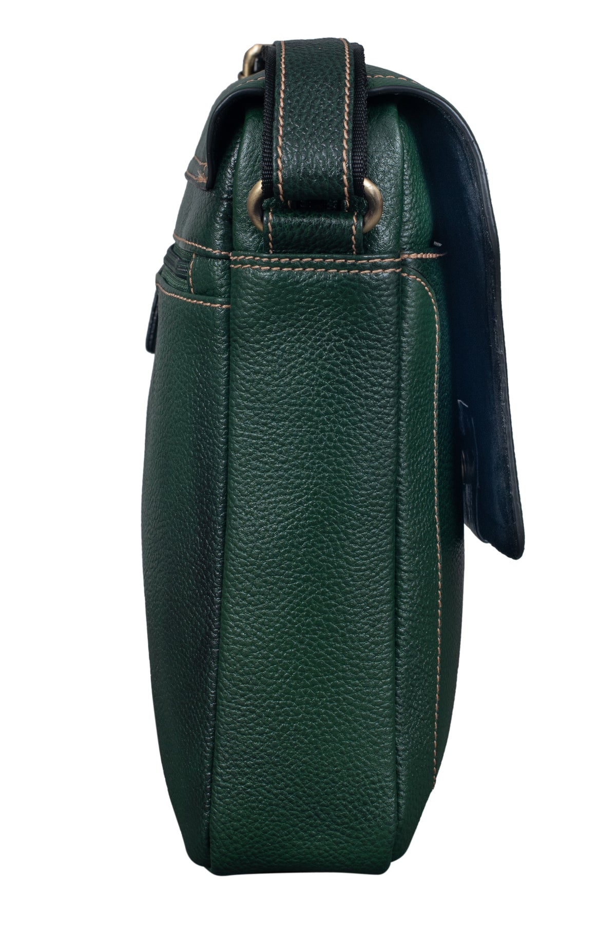 BRAND LEATHER Genuine Leather Sling Bag for Men - Crossbody One Side Bag with Multiple Pockets, Adjustable Shoulder Straps - Messenger Bag Ideal for Travel and Office Use, 1-Year Warranty