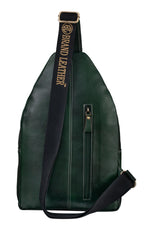 BRAND LEATHER Men's Genuine Leather Sling Chest Bag Casual Shoulder Daypack's