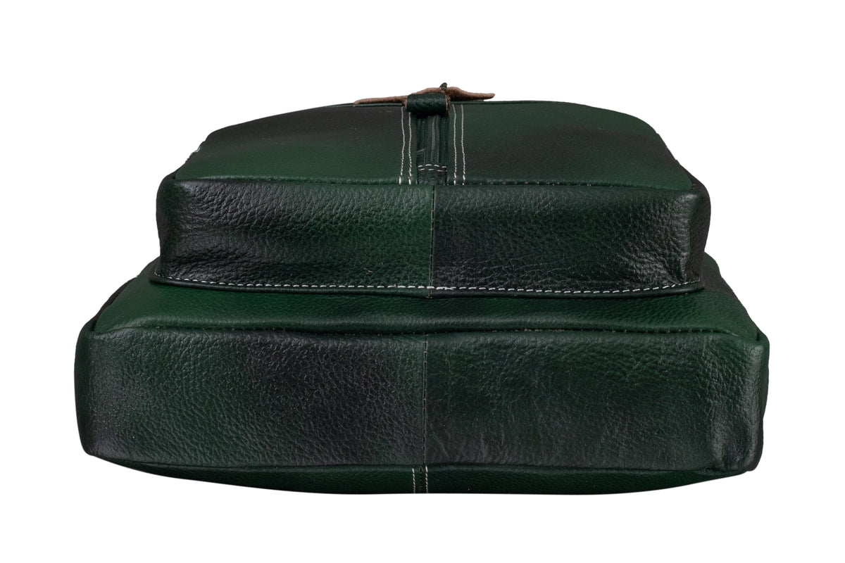 BRAND LEATHER Men's Genuine Leather Sling Chest Bag Casual Shoulder Daypack's