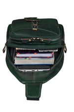 BRAND LEATHER Men's Genuine Leather Sling Chest Bag Casual Shoulder Daypack's