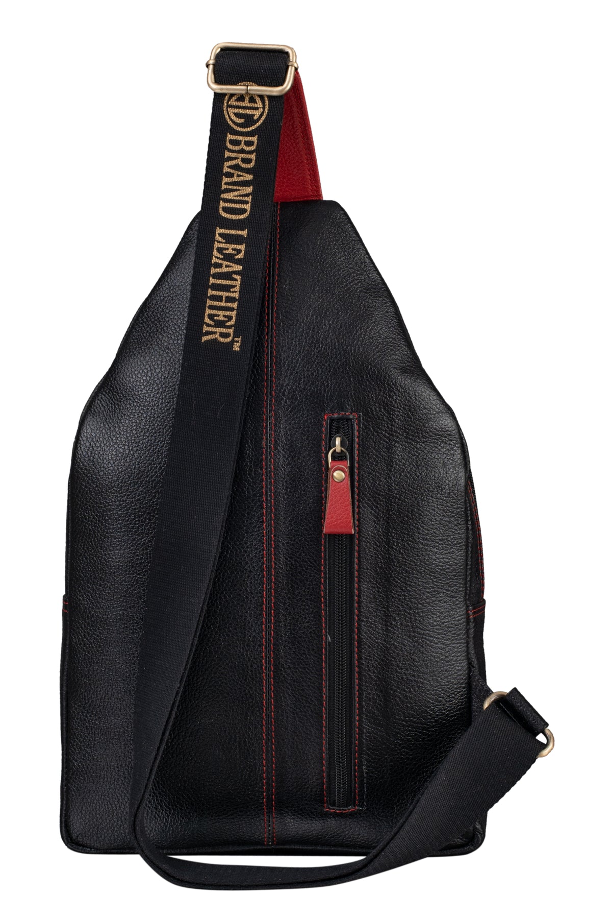 BRAND LEATHER Men's Genuine Leather Sling Chest Bag Casual Shoulder Daypack's