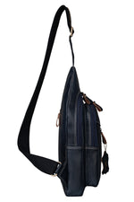 BRAND LEATHER Men's Genuine Leather Sling Chest Bag Casual Shoulder Daypack's