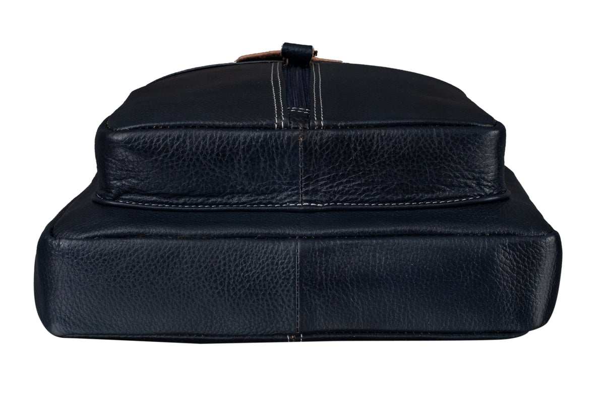 BRAND LEATHER Men's Genuine Leather Sling Chest Bag Casual Shoulder Daypack's