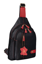 BRAND LEATHER Men's Genuine Leather Sling Chest Bag Casual Shoulder Daypack's