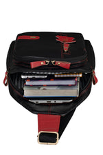 BRAND LEATHER Men's Genuine Leather Sling Chest Bag Casual Shoulder Daypack's