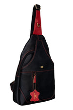 BRAND LEATHER Men's Genuine Leather Sling Chest Bag Casual Shoulder Daypack's