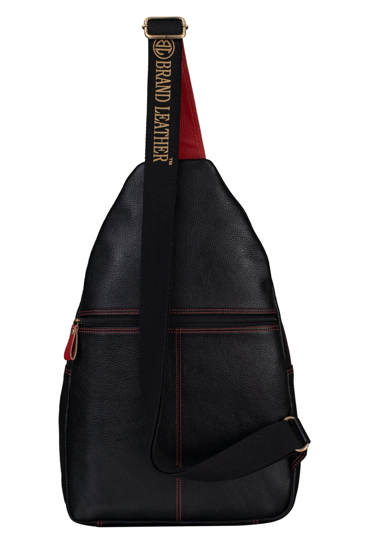 BRAND LEATHER Men's Genuine Leather Sling Chest Bag Casual Shoulder Daypack's