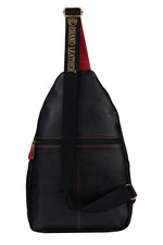 BRAND LEATHER Men's Genuine Leather Sling Chest Bag Casual Shoulder Daypack's