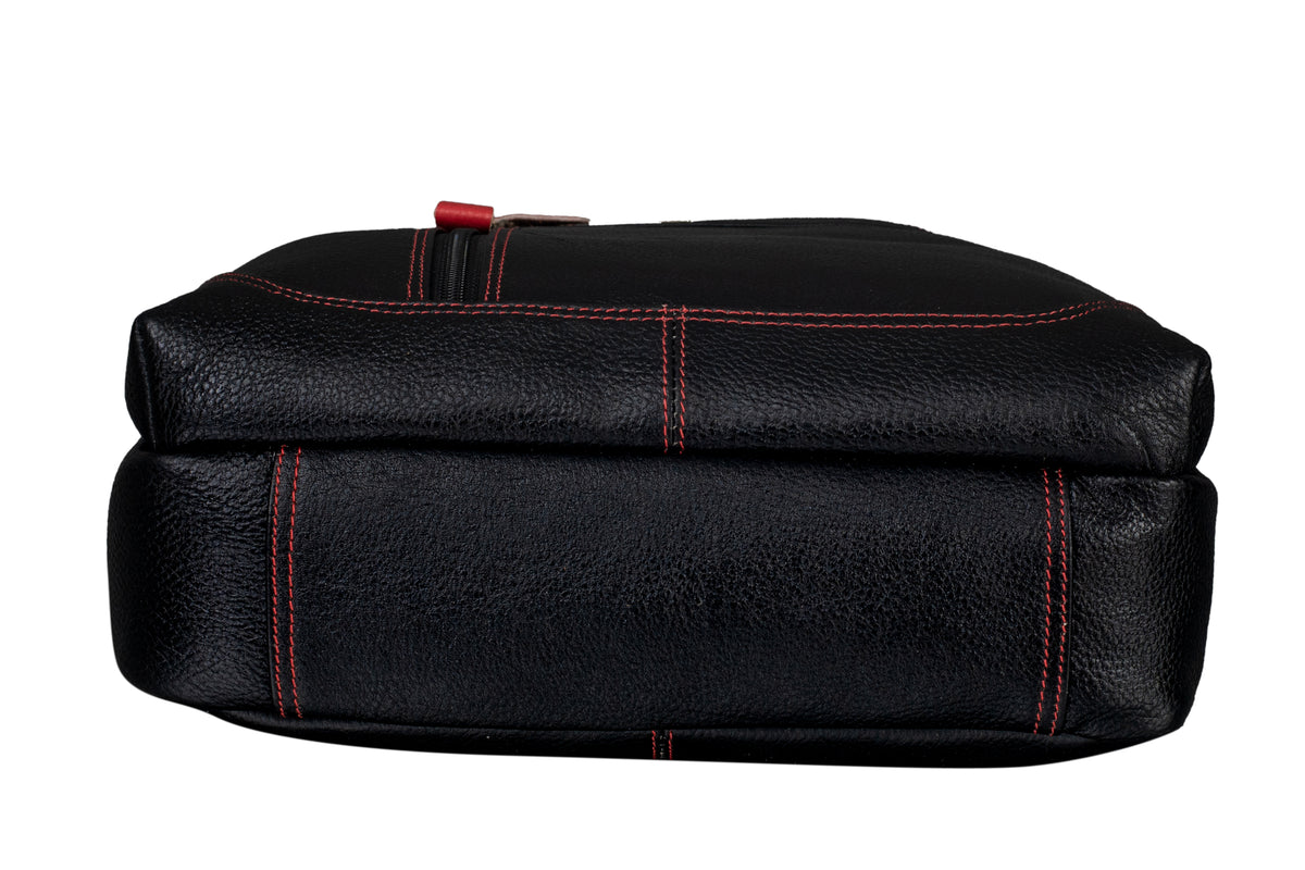 BRAND LEATHER Men's Genuine Leather Sling Chest Bag Casual Shoulder Daypack's