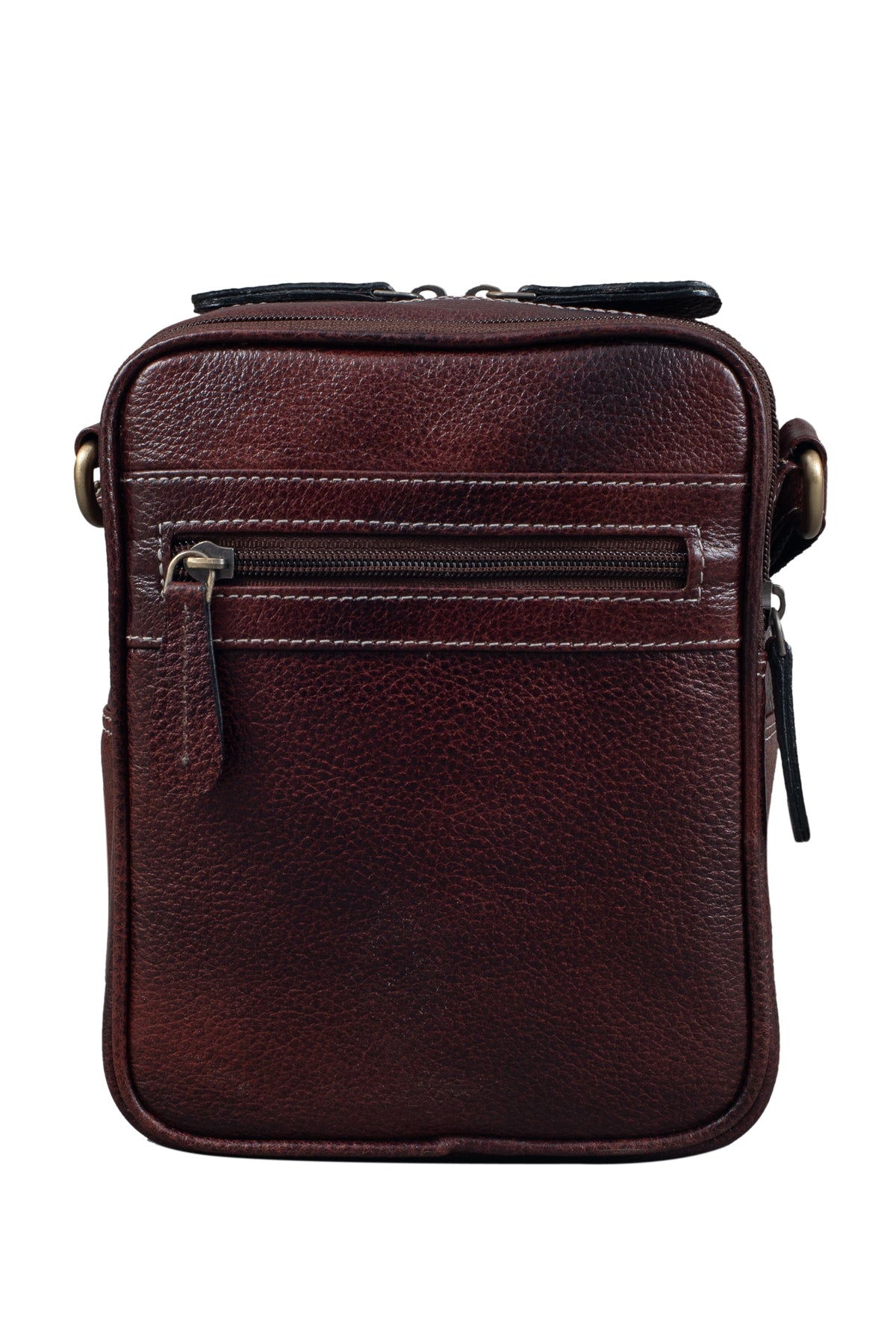 BRAND LEATHER Bombay Brown Leather Cross Body Sling Bag For Unisex